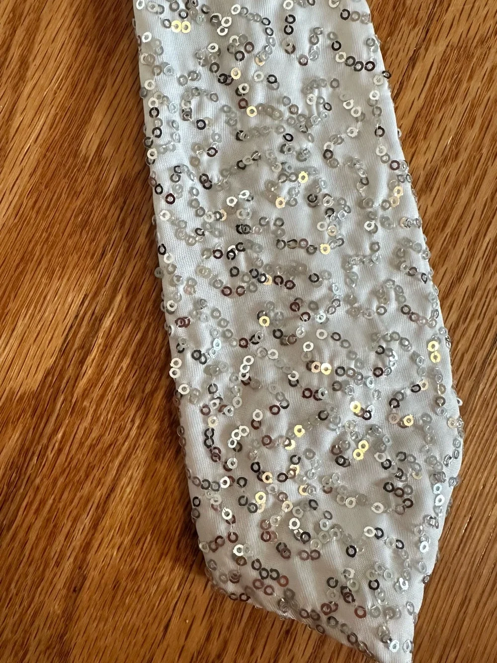 Silver Sequin Necktie